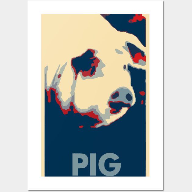 Pig Political Parody Wall Art by ThreadChef